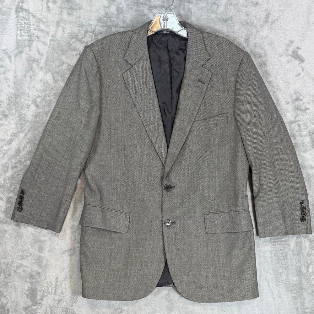 Brooks Brothers 1818 Madison Mens Blazer Sport Coat Size 42 Gray Wool 2-Button
